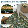 thumbnail image 2 of Garvee 2'x6' Floral Animal Print Runner Rug Washable Rugs, Low Pile Stain Resistant Rug Botanical Bird Soft Carpet for Hallway Bedroom Kitchen, Green, 2 of 7