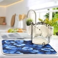 thumbnail image 5 of Kitchen Drying Mat 16x18In Drying Dish Mat Dish Drying Mats Kitchen Countertop Multi-Function Drain Drying Mat Kitchen Table Blue Flower1, 5 of 8