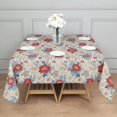 thumbnail image 3 of Pioneer Flower Floral Print Pattern Square Tablecloth, Waterproof Wipeable Spillproof Washable Table Cover for Home Kitchen Party Decor, 42"x42", 3 of 6