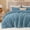 Blue Fog, variant on Fleece Queen Comforter Set Super Soft Warm Cream White Bedding Luxury Heavy Bed Set with 2 Pillowcases Winter Bedding