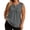 Z148 Gray, variant on Mifsaly Womens Plus Size Tank Tops Sleeveless Notch V Neck Henleywith Buttons Pleated Ruched Front Summer Blouse Casual Loose Fit Flowy Tunic Top Army Green,XL