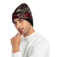 thumbnail image 3 of joogoo Wolf and Roses Flower Beanie Hats Men Women Cuffed Skull Cap Winter Warm Knit Thick Beanies, 3 of 7