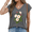 Dark Gray, variant on Cozymy Rose Bouquet flower Graphic Tee Women's Short Sleeve Print T-Shirt