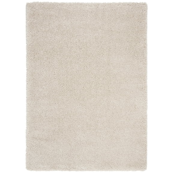 SAFAVIEH Royal Juliet Solid Plush Shag Area Rug, Beige, 5'3" x 7'6"