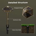 thumbnail image 3 of Gigalumi Warm White Solar LED Landscape Light , Golden Bronze Aluminum, Waterproof Path Light 2-Pack, 3 of 7