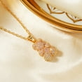 thumbnail image 5 of Gold Teddy Bear Pendant Necklace - Gold Plated on 925 Sterling Silver - Cubic Zirconia Stones - Bear Necklace Jewelry, 5 of 7