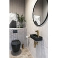 thumbnail image 4 of Liberty Ceramic Rectangular Handmade Wall Mount Bathroom Vessel Sink in Black, 4 of 4