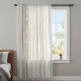 thumbnail image 4 of Beige Ombre Sheer Curtains 54 Inches Long, Vintage Modern Abstract Aesthetics Light Filering Curtains, Breathable Simi Curtain Privacy Drapes for Kitchen Bathroom Nursery Small Window Treatment, 4 of 9