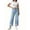 Light Blue, variant on Women's High Waist Wide Leg Jeans, Cuffed Hem Denim Pants for Casual Wear, Women's Dark Blue, Sizes S-2XL