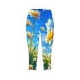 thumbnail image 4 of YUGYXL Cropped Leggings for Women Gradient Color Capri Pants Summer High Waisted Stretchy Yoga Leggings Sexy Tummy Control Slim Workout Pants A Multicolor XXXL, 4 of 5