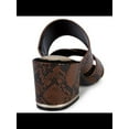 thumbnail image 2 of KENNETH COLE Womens Brown Snake Embossed Comfort Padded Maisie Square Toe Block Heel Slip On Dress Heeled Mules Shoes 6.5 M, 2 of 3