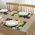 thumbnail image 3 of Pioneer Flower Floral Print Pattern Summer Placemats Table Placemats Set Of 4-Linen Kitchen Washable Placemats Table Mats 12x18 Inch Non-Slip Heat Resistant, 3 of 5