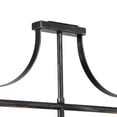thumbnail image 6 of LNC Modern Farmhouse Black 3-Light Linear Chandelier with Glass Shade,25-in L, 6 of 9