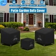 thumbnail image 3 of Outdoor Veranda Patio Garden Furniture Cover Set with Durable and Water Resistant Fabric, Fit for Outdoor Wicker Patio Furniture Sets and Rattan Chair Conversation Sets, 3 of 3