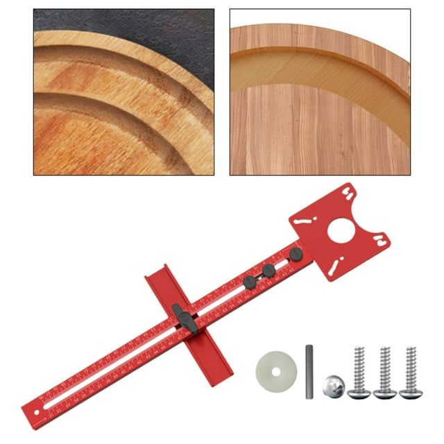 Kit de guía de fresado circular para máquina de corte, herramienta para trabajar la madera con base desmontable de 17,5" de largo, base de ranurado Estilo B