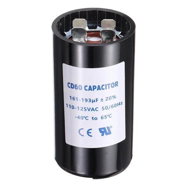Condensador CD60 161-193 UF/Mfd 110-125 VAC 50/60 Hz para arranque de motor eléctrico
