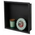 thumbnail image 4 of ALFI brand 16" x 16" Black Matte Stainless Steel Square Single Shelf Bath Shower Niche, 4 of 12