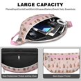 thumbnail image 4 of Fanny Pack Pink Christmas Gingerbread House Pattern Waist Pack Bag,Running Cross Bag,Waterproof Large Fanny Packs for Women Men for Travel Running Hiking Cycling, 4 of 6