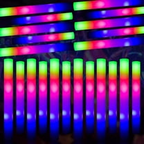 102pcs Light up Foam Sticks LED Foam Sticks Glow Batons with 3 Modes Flashing Effect for Christmas Xmas Party, Concert and Event Light Up Toys