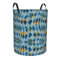 thumbnail image 2 of XMXT Collapsible Laundry Basket, Impressionist Autumn Prints Waterproof Laundry Hamper, 62L Blue, 2 of 8