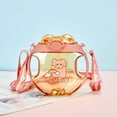 thumbnail image 4 of 1 Set 450ml Water Bottle Shoulder Strap Luminous Leak-proof Cartoon Dinosaur Pattern Donut  Cup for Kids, 4 of 7