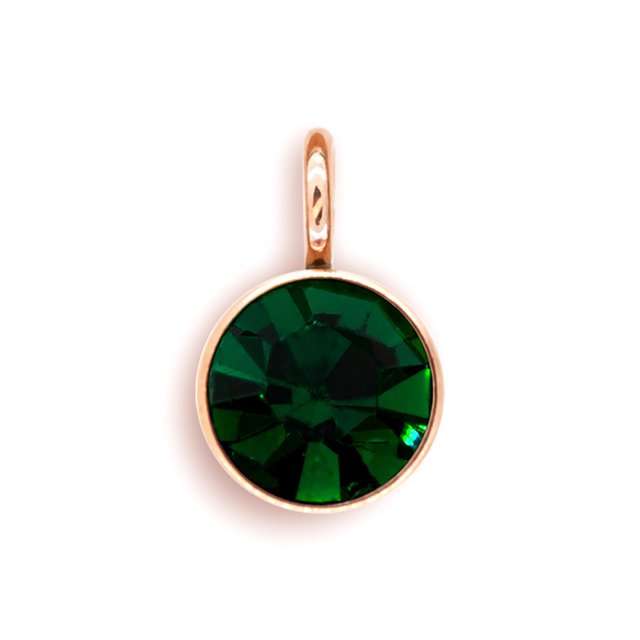 Piedra de nacimiento, diamantes de imitación, cristal, joyería de oro rosa, anillo de cadena hecho a mano DIY, pendientes, colgantes de fiesta Ropa, zapatos y accesorios Miscelánea verde oscuro Sonducket AP010356-07B