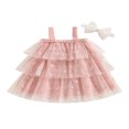 thumbnail image 1 of Robe Princesse Sans Manches à Pois pour Filles avec Bandeau, 1 of 8