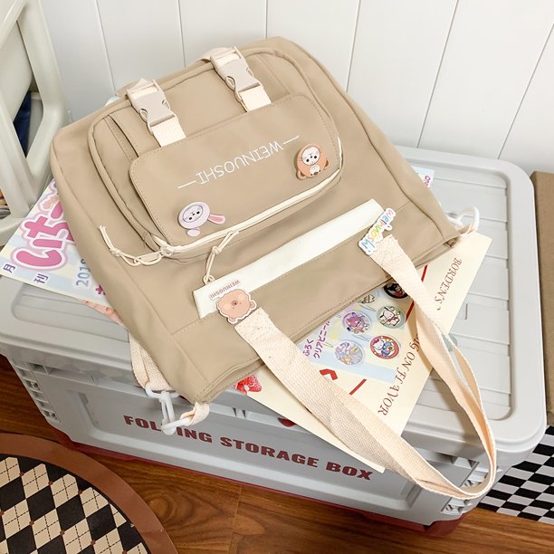 Bolsa ajustable para estudiantes de primaria, regalos para niños de nailon con múltiples bolsillos (bolso de hombro caqui) Ndcxsfigh Para Estrenar