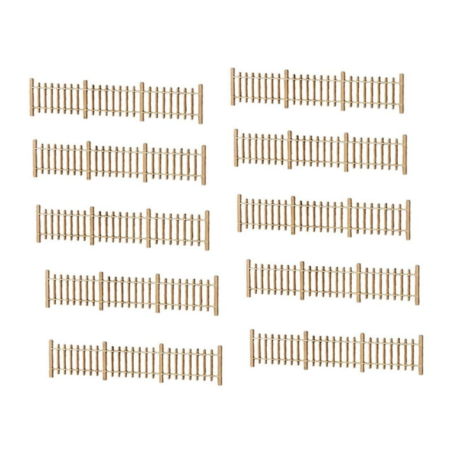 Bunblic 10x Mini Fences Model 1:50 for DIY Diorama Scene Garden Architectural Models Style E