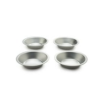 Fox Run Tin Plated Pie Pans, Set of 4 Small Pie Baking Pans, 5" x 5" x 1.25"