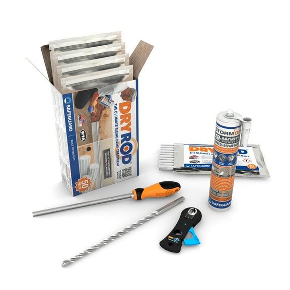 Dryrod Damp Proofing Rods DPC Kit: Treats 19ft (9" Wall) - 20  Years DIY Rising Damp Treatment