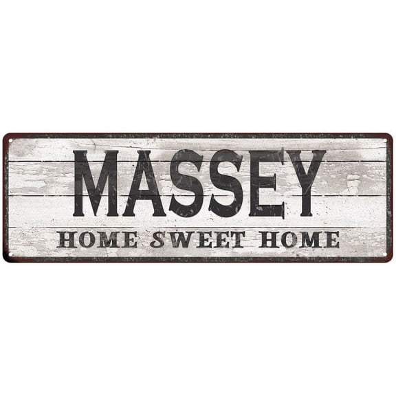 MASSEY Home Sweet Home Country Look Gift 6x18 Metal Sig 206180045516