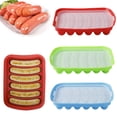 thumbnail image 2 of Silicone Sausage Molds, Non-Stick Flexible Hotdog Makers, 6-Cavity Baking Cooking Steaming Containers, DIY Homemade Molds for Sausages Ice Cube Tray Bread Candy Jelly Chocolate and Cake, 2 of 7