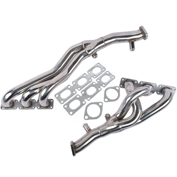 GELUOXI Stainless Steel Exhaust Manifold Headers for BMW E46 E39 Z4 2.5L 2.8L 3.0L L6 2001-2006
