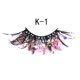 thumbnail image 1 of Xiao Hua 3 pares de pestañas postizas con purpurina y lentejuelas de colores, de visón esponjoso, ideales para cosplay, fiestas de Año Nuevo, maquillaje de escenario (estilo brillante, K-1), 1 of 3