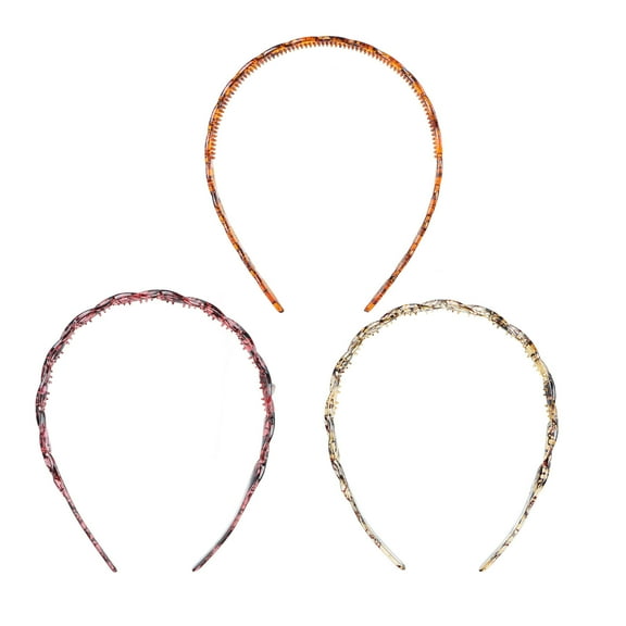 MERRYHAPY 3Pcs Assorted Color Resin Hairbands for Face Washing and Exercise