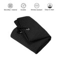 thumbnail image 3 of Unique Bargains 24'x16' Golf Towels Tri Fold Waffle Pattern Towels Soft Fiber with D Clip Black 2 Pack, 3 of 6