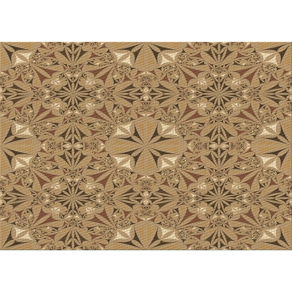 Ahgly Company Machine Washable Indoor Rectangle Transitional Sienna Brown Area Rugs, 7' x 9'