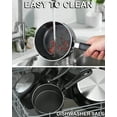 thumbnail image 3 of Cook N Home Nonstick Sauce Pan Set 1Qt and 2Qt, Multi-purpose Cooking Pot Set Saucepan Kitchenware, Black, Aluminum, 3 of 6