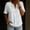 Gray, variant on ClodeEU Women's Striped V Neck Half Button Short Sleeve Blouse, Casual Loose Summer Top Black,Women's Plus L