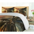 thumbnail image 5 of Ambesonne Beach Duvet Cover Set, Havana Seashore Sunny, 2-Calking, Dark Green Pale Brown, 5 of 7