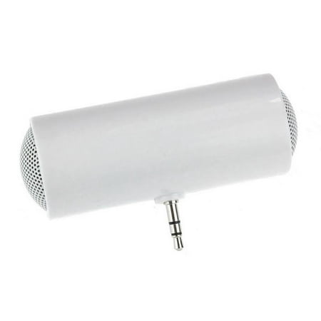 Portable Cylindrical Small Speaker 3.5mm Jack Mobile Phone Speaker for iphone Samsung Huawei Phones ipad Tablet White