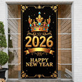 thumbnail image 6 of Golden Design New Year Banner 2026 Festive Crown Decoration Celebration Event for Indoor Party Holiday Festivity, 6 of 9