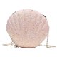 thumbnail image 1 of Mujeres Niñas Brillante de lentejuelas Seashell Cross-Body Bolsos de cadena de hombro Mini Pearl Shell bolso de mano de noche de embrague Feliz Sencillez, 1 of 5