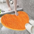 thumbnail image 5 of Heart-Shaped Doormat, Absorbent Skidproof Bathroom Rug, Non-Slip PVC Backing Machine Washable Valentine's Day Wedding Entrance Mat, Orange, 5 of 6