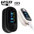 thumbnail image 2 of Oxímetro de pulso de dedo recargable por USB, oxímetro SpO2 PR, Monitor Médico de ritmo cardíaco y oxígeno en sangre para niños y adultos, 2 of 4