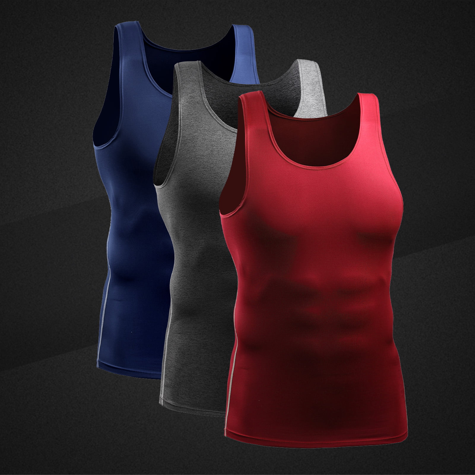 Details about   Mens Fitness Gym Vest Compression Wicking Quick Dry Tank Tops Sleeveless Shirt 