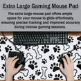 thumbnail image 4 of Desktop Mats Laptop Desk Mat Gaming Mouse Pad Extra Large Mouse Pads Computer Mats Office Pad Waterproof Non-Slip Rubber Base 35.4 X 15.7 for Game Office, Dogs Paws and Bones, 4 of 6