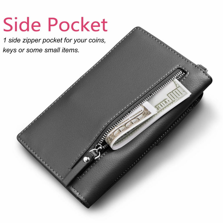 Card Holder Wallet For Women Classic Luxury Designer Genuine Leather Slim  Coin Purse With Zipper 11 Card Slots Photo Bit