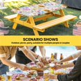 thumbnail image 6 of Sunflower Table Cloths for 6 Foot Rectangle Tables, Colorful Flowers Summer Botanical Watercolor Patio Waterproof Elastic Fitted Tablecloths, Washable Rectangular Table Cover for Camping, 6 of 8